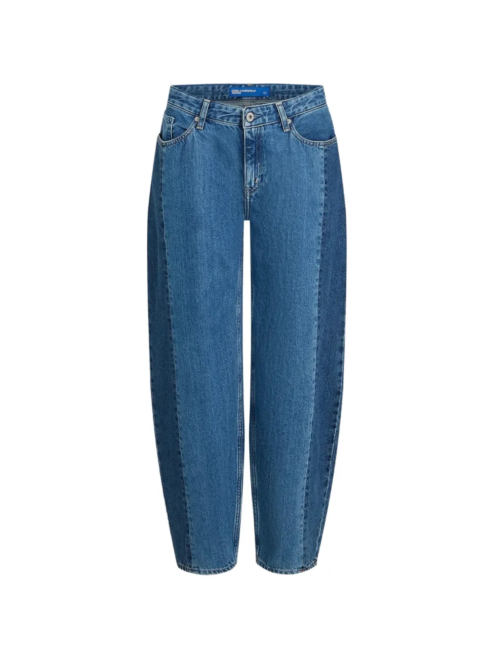Karl Lagerfeld Jeans Barrel jeans met vlakken Blauw