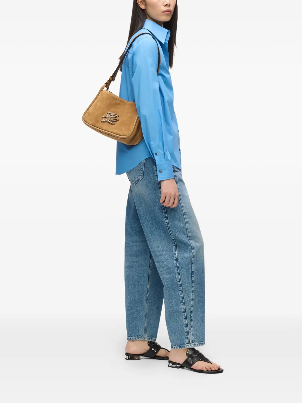 Karl Lagerfeld K/Autograph patch crossbody bag - Nude