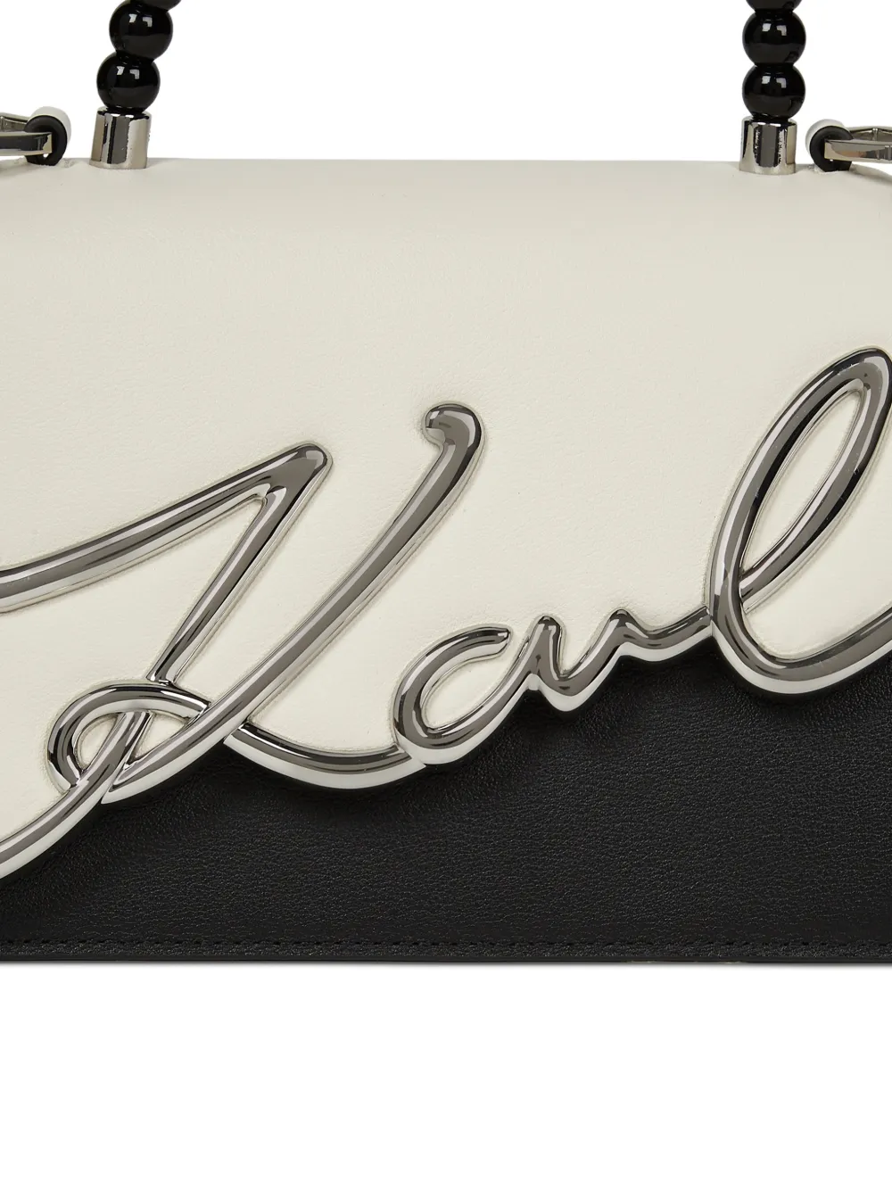 Karl Lagerfeld K Signature shopper verfraaid met parels Wit