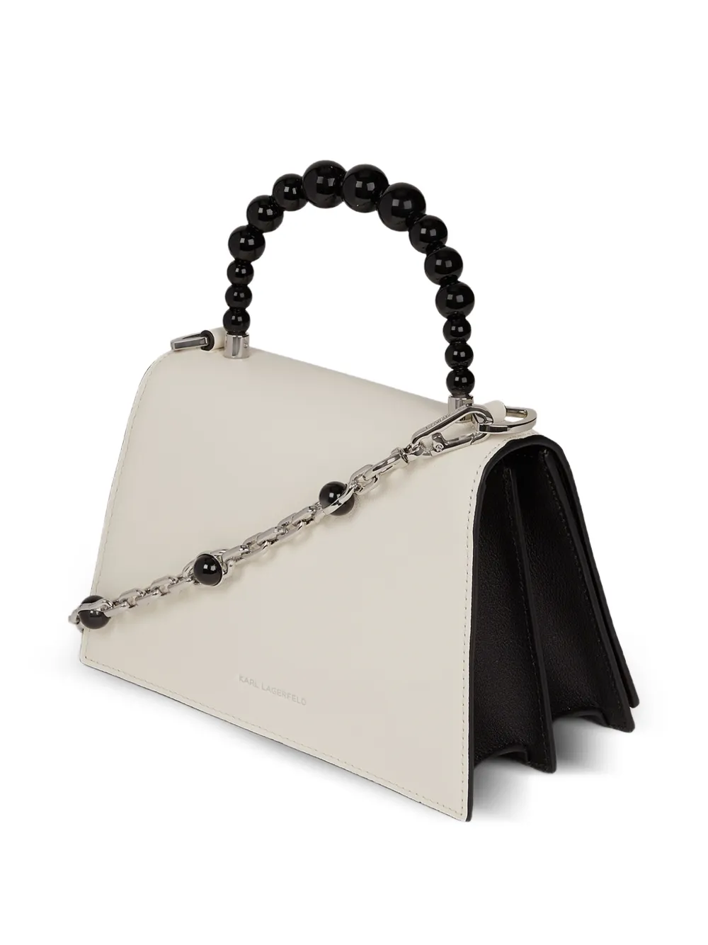 Karl Lagerfeld K Signature shopper verfraaid met parels Wit