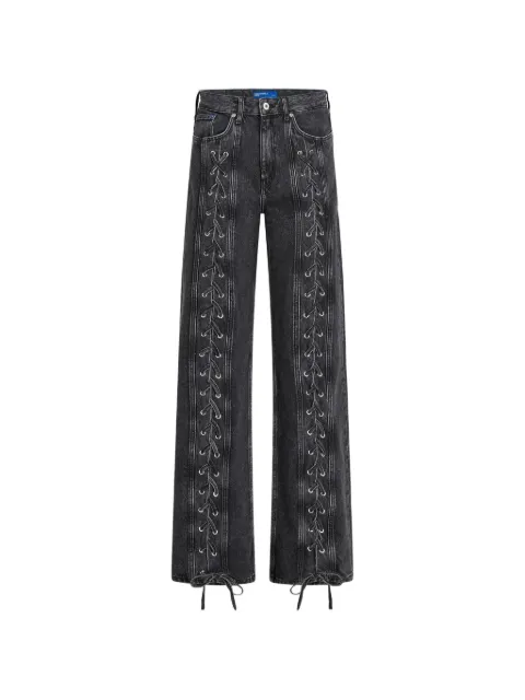 Karl Lagerfeld Jeans lace-up mid-rise relaxed jeans