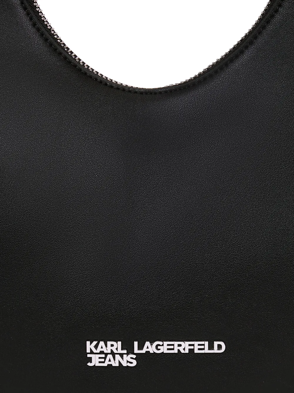 Karl Lagerfeld Jeans Leren schoudertas Zwart