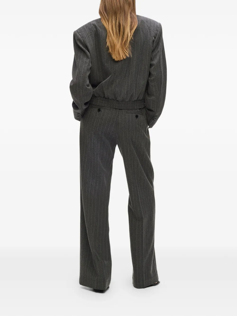 Karl Lagerfeld Pantalon met krijtstreep Grijs