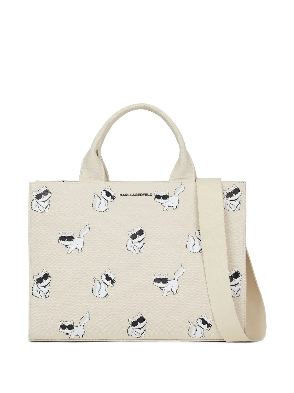 Karl Lagerfeld medium Ikon Choupette tote bag - Toni neutri