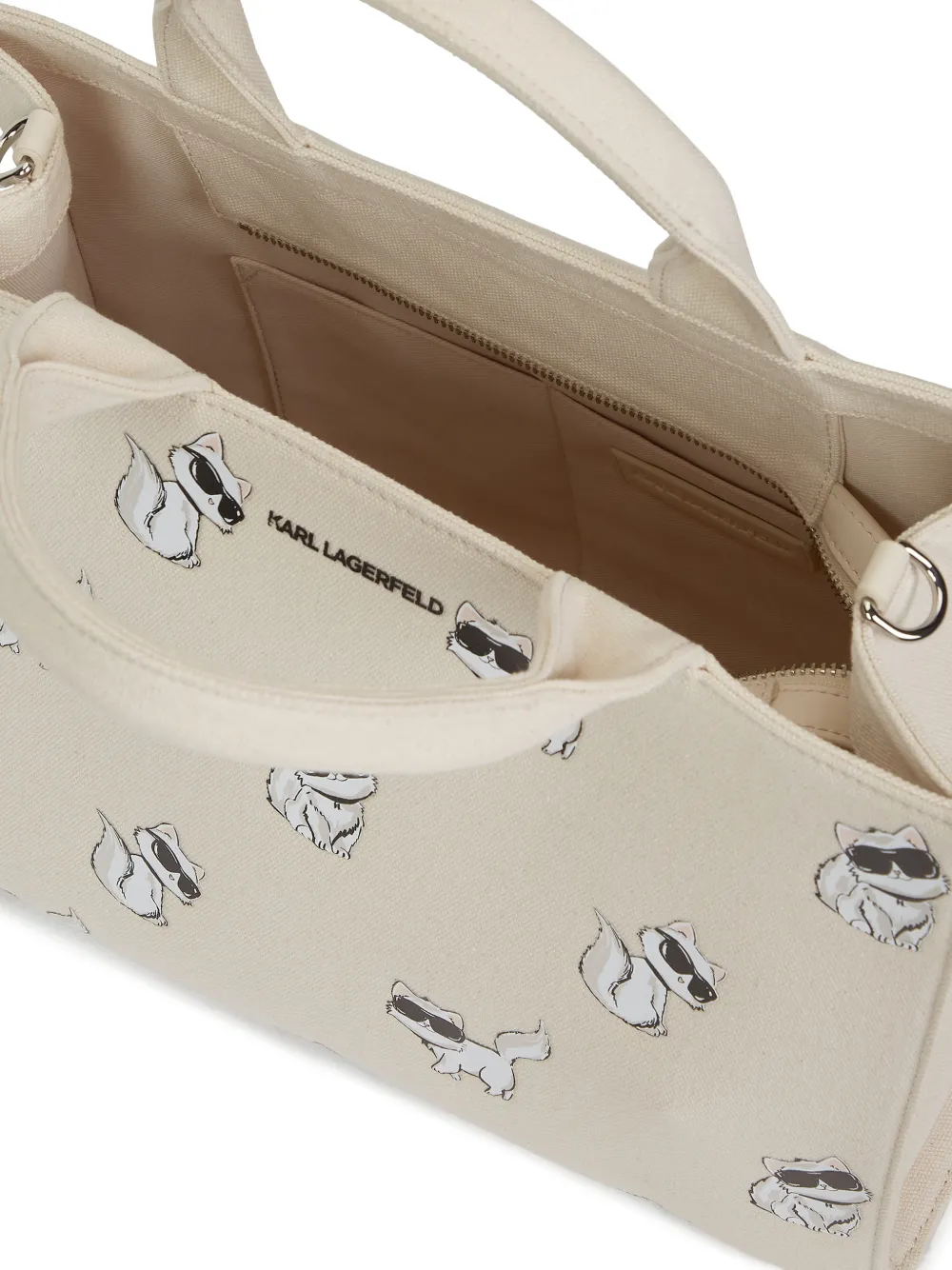 Karl Lagerfeld Medium Ikon Choupette shopper Beige