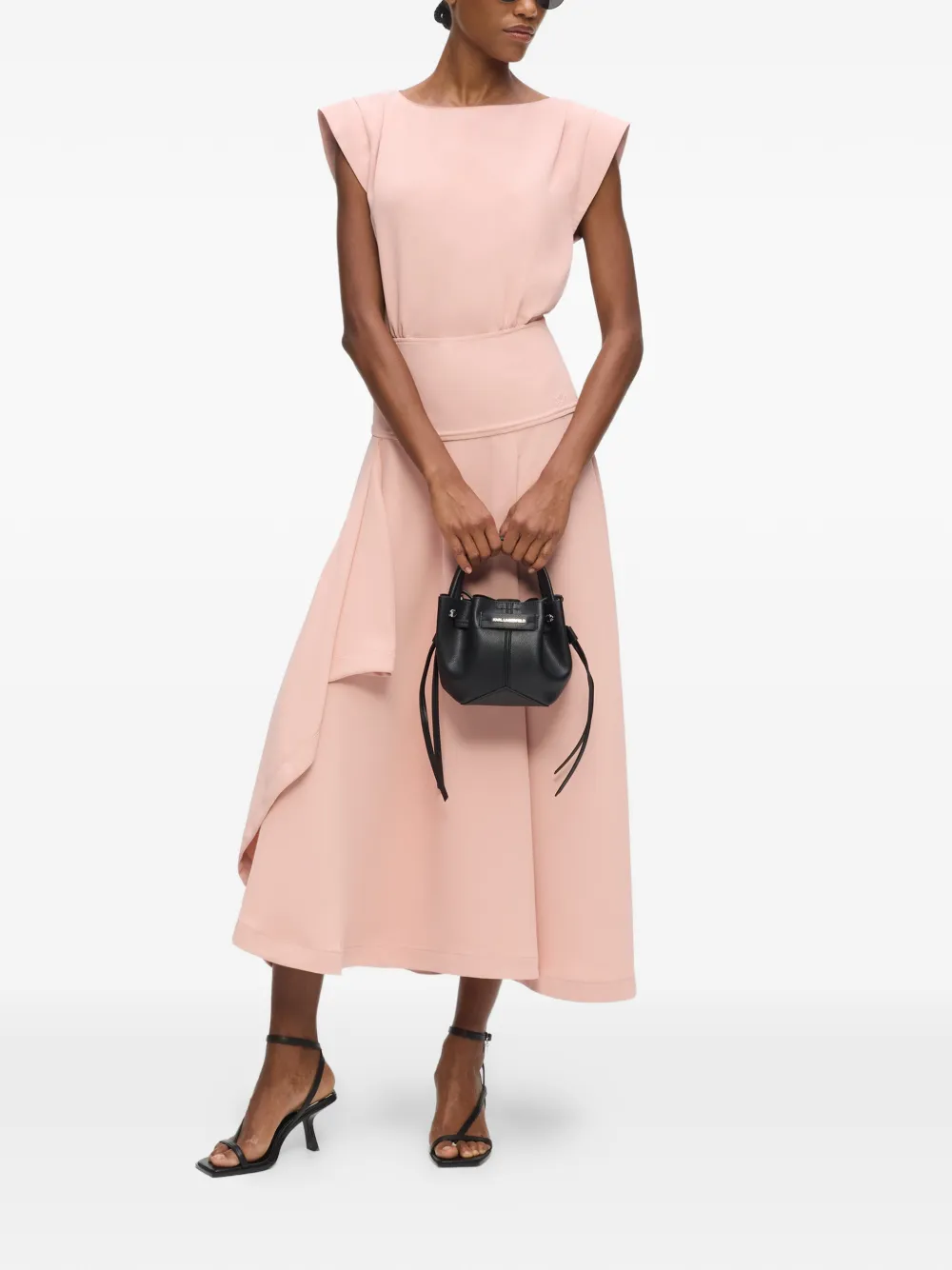 Karl Lagerfeld K Pierced bucket tas Zwart