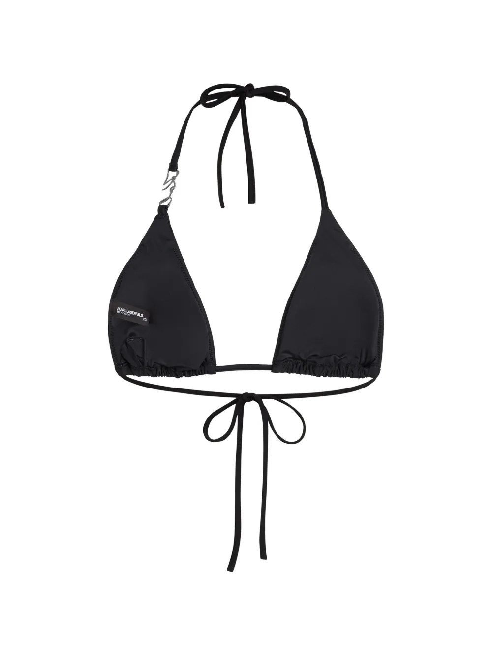 Karl Lagerfeld Ikon triangel bikinitop met stras Zwart