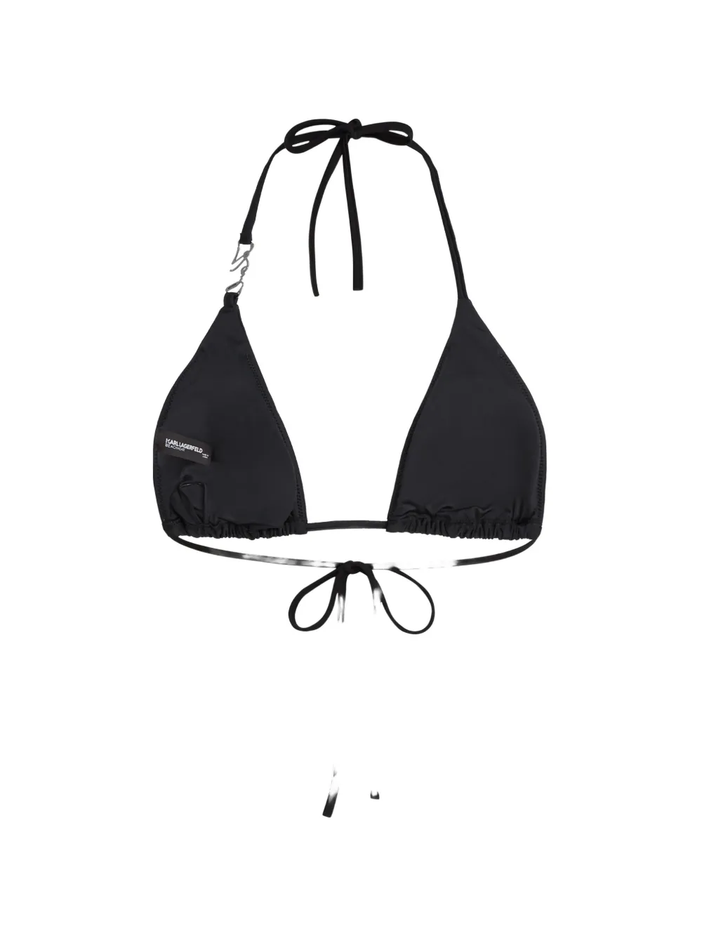 Karl Lagerfeld rhinestone-embellished triangle bikini top - Schwarz