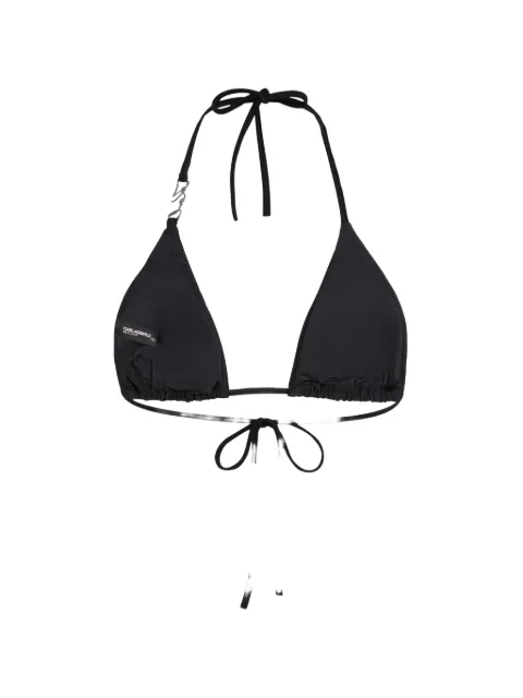 Karl Lagerfeld top de bikini estilo triángulo con strass