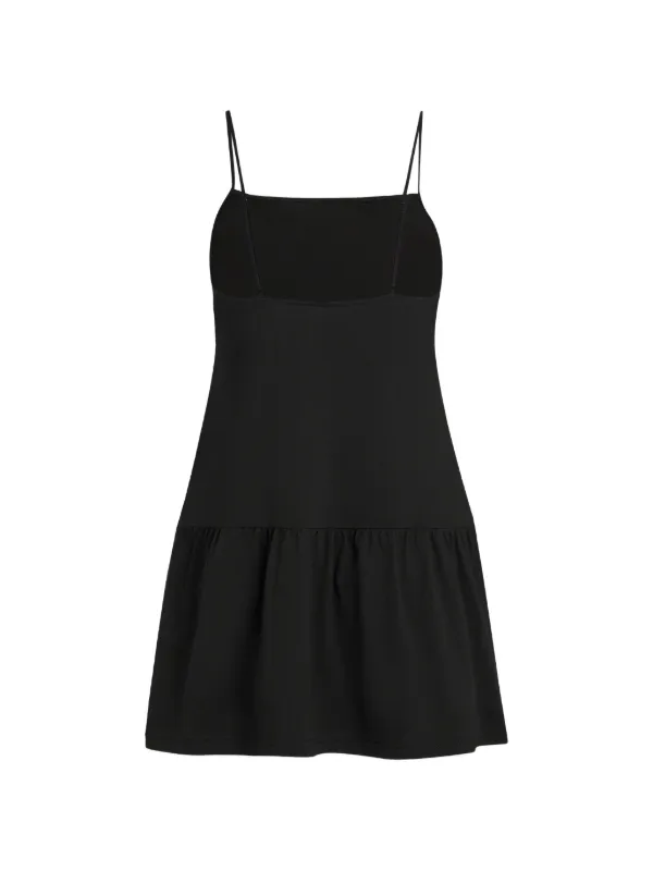 black jersey beach dress Black Jersey Gathered Maxi Dress