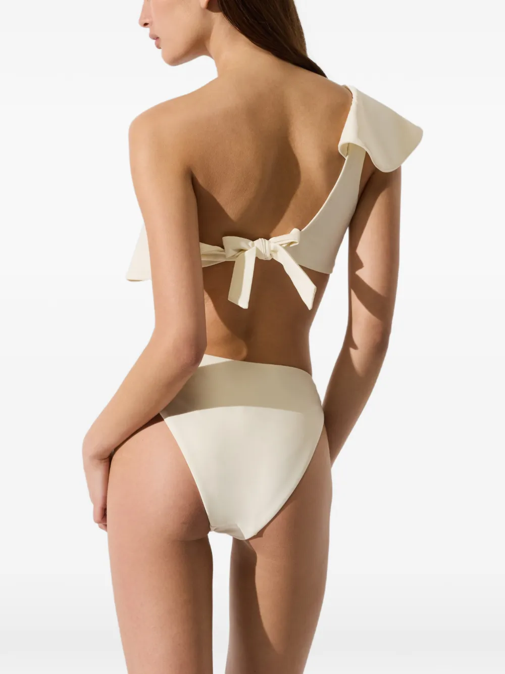 Karl Lagerfeld Asymmetrische bikinitop met ruches Wit