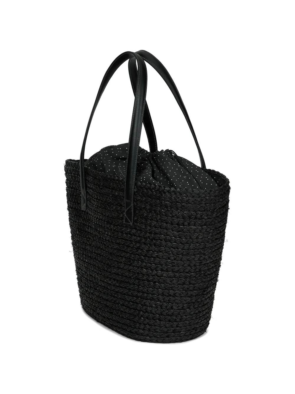 Karl Lagerfeld Autograph raffia tas Zwart