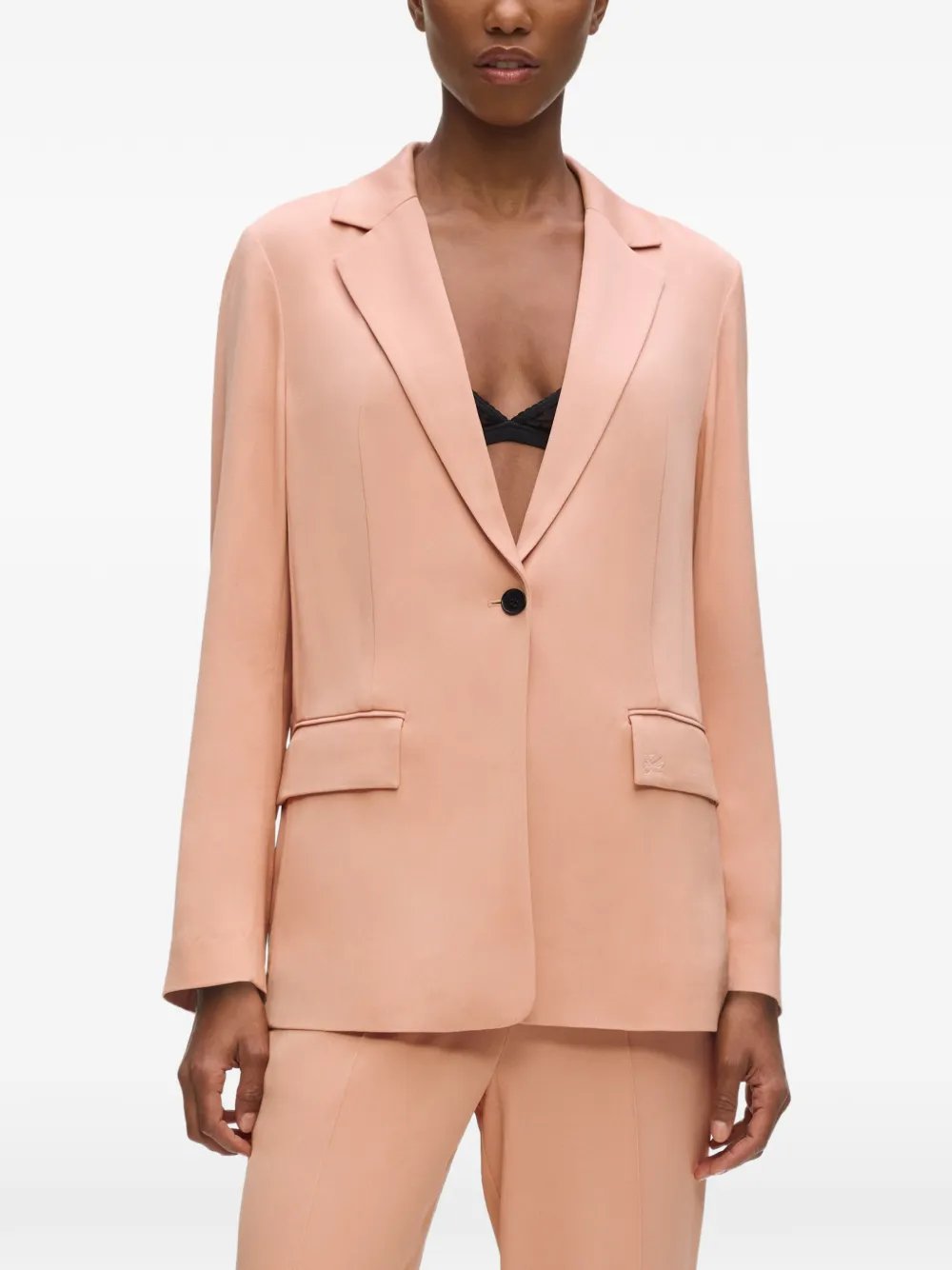 Karl Lagerfeld Blazer met enkele rij knopen Roze