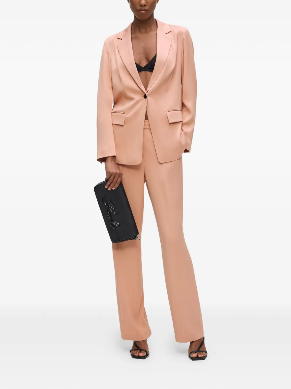 Karl Lagerfeld Blazer met enkele rij knopen Roze