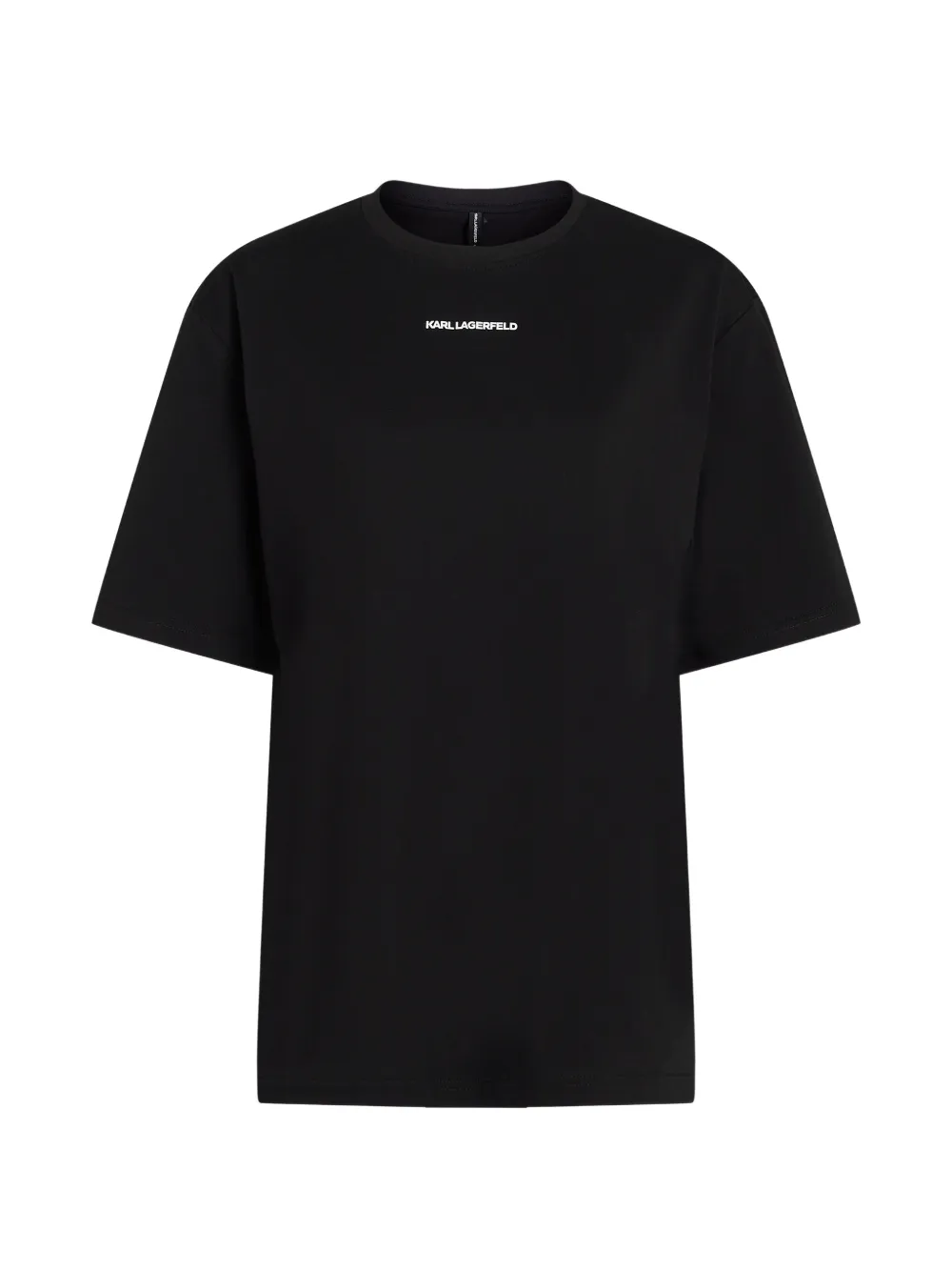 Karl Lagerfeld T-shirt in cotone con logo - Nero
