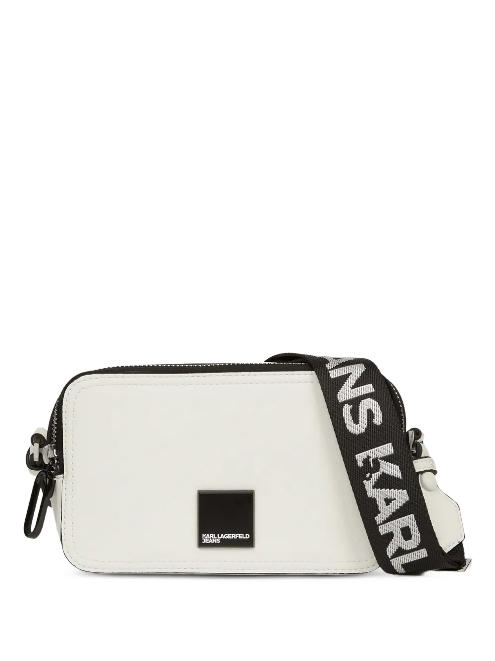 Karl Lagerfeld Jeans logo-plaque camera bag - Bianco