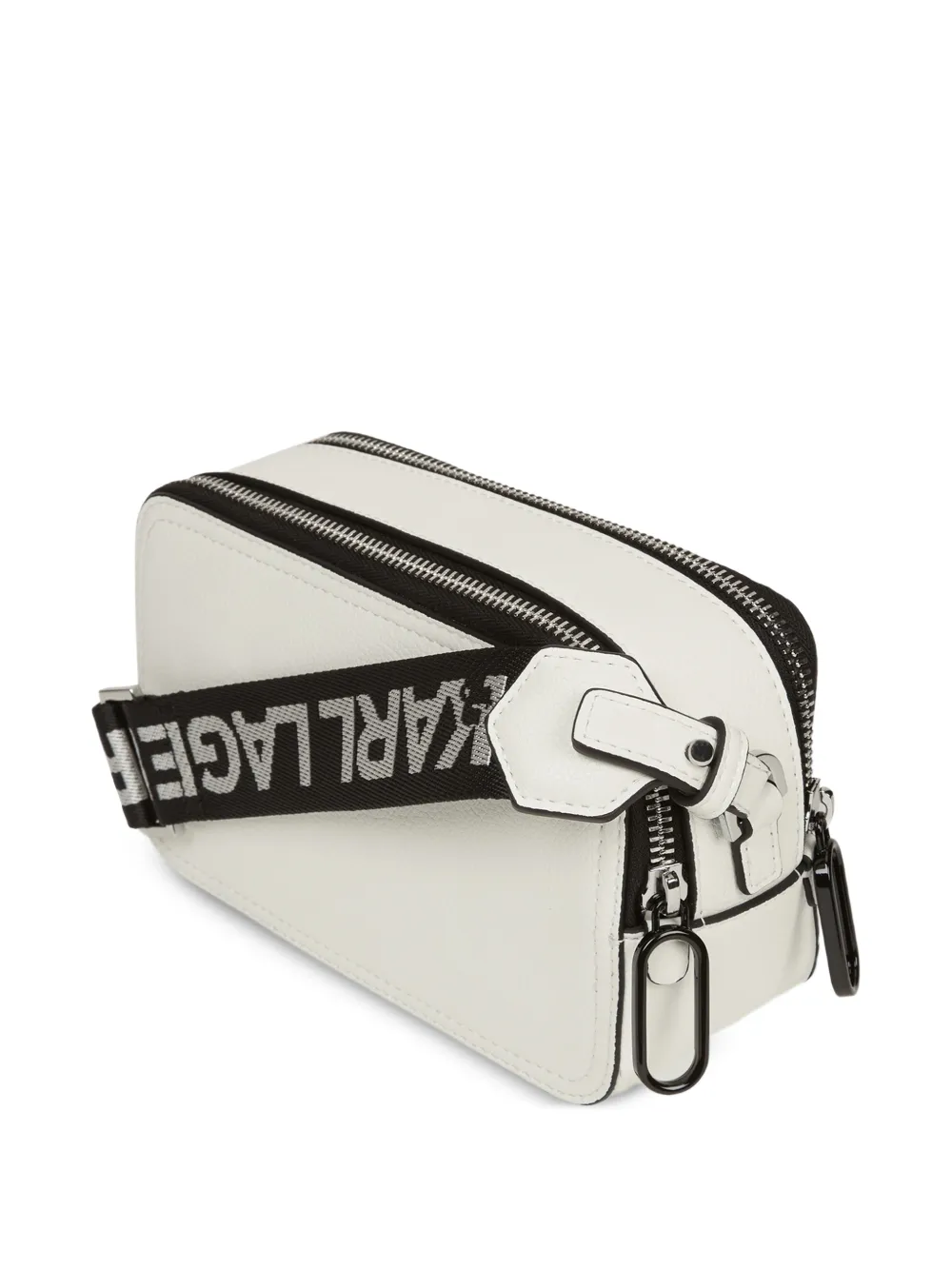 Karl Lagerfeld Jeans Cameratas met logoplakkaat Wit