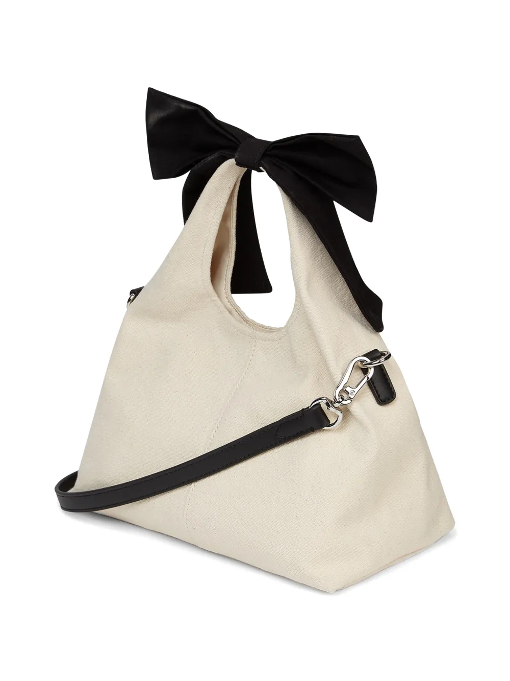 Karl Lagerfeld Signature shopper verfraaid met kralen en strik Beige