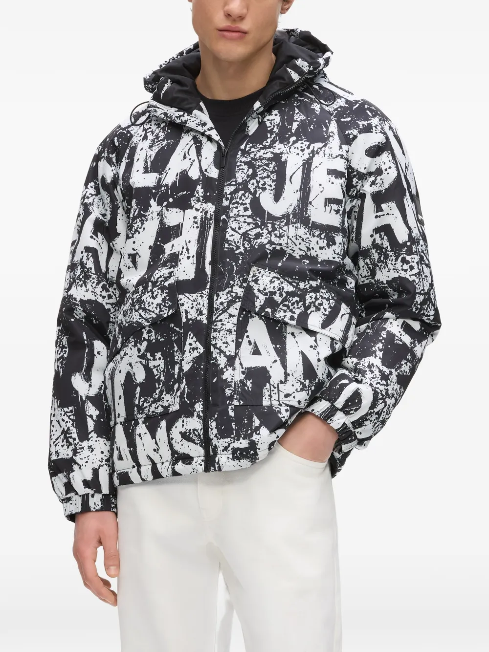 Karl Lagerfeld Jeans Jack met logoprint Zwart