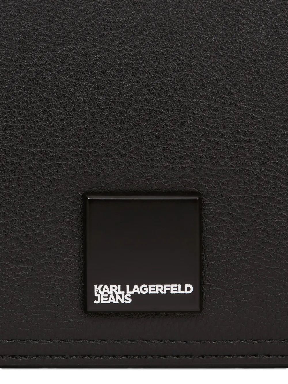 Karl Lagerfeld Jeans Cameratas met logoplakkaat Zwart