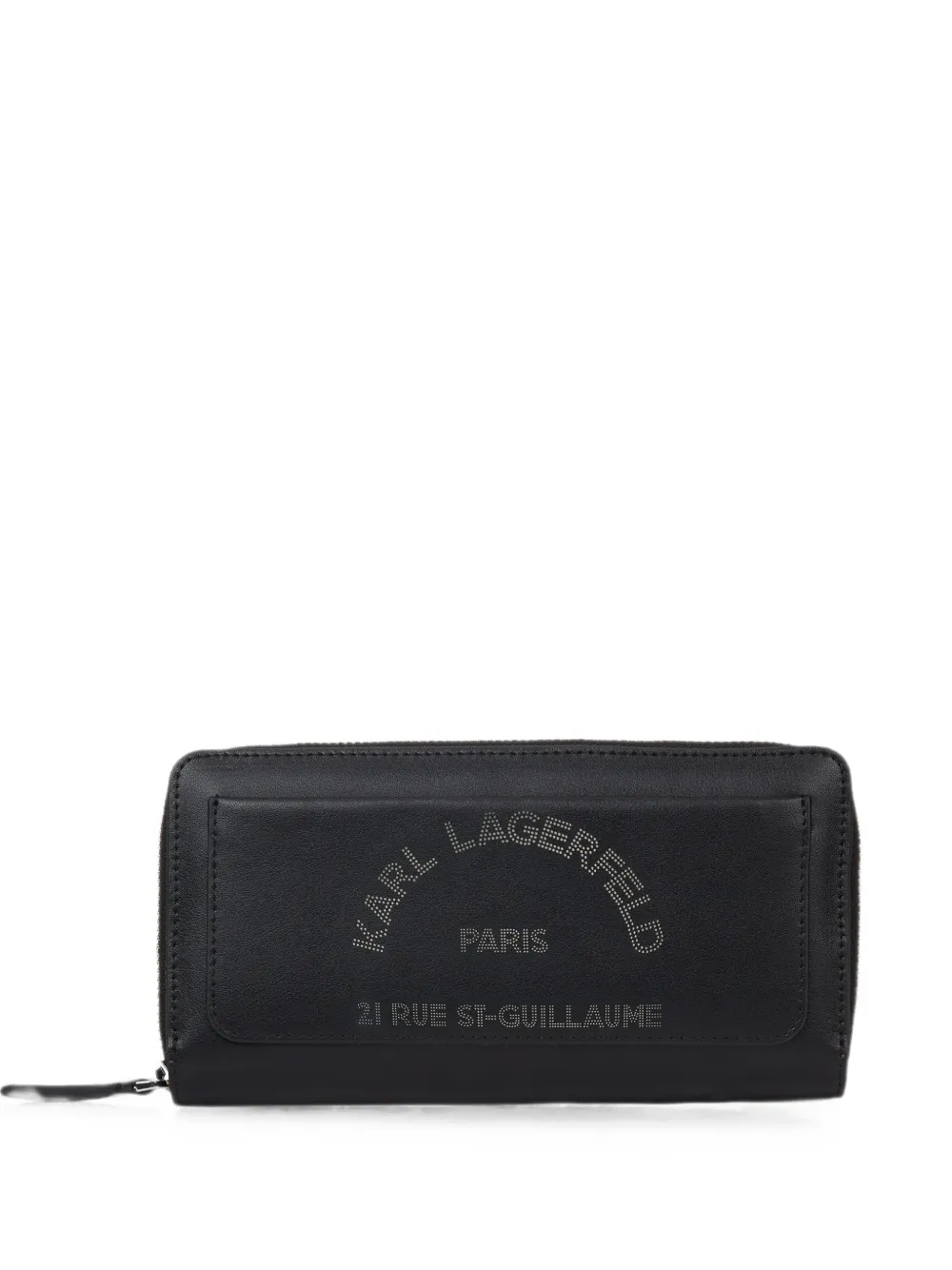 Karl Lagerfeld K/Daily perforated-logo wallet - Nero