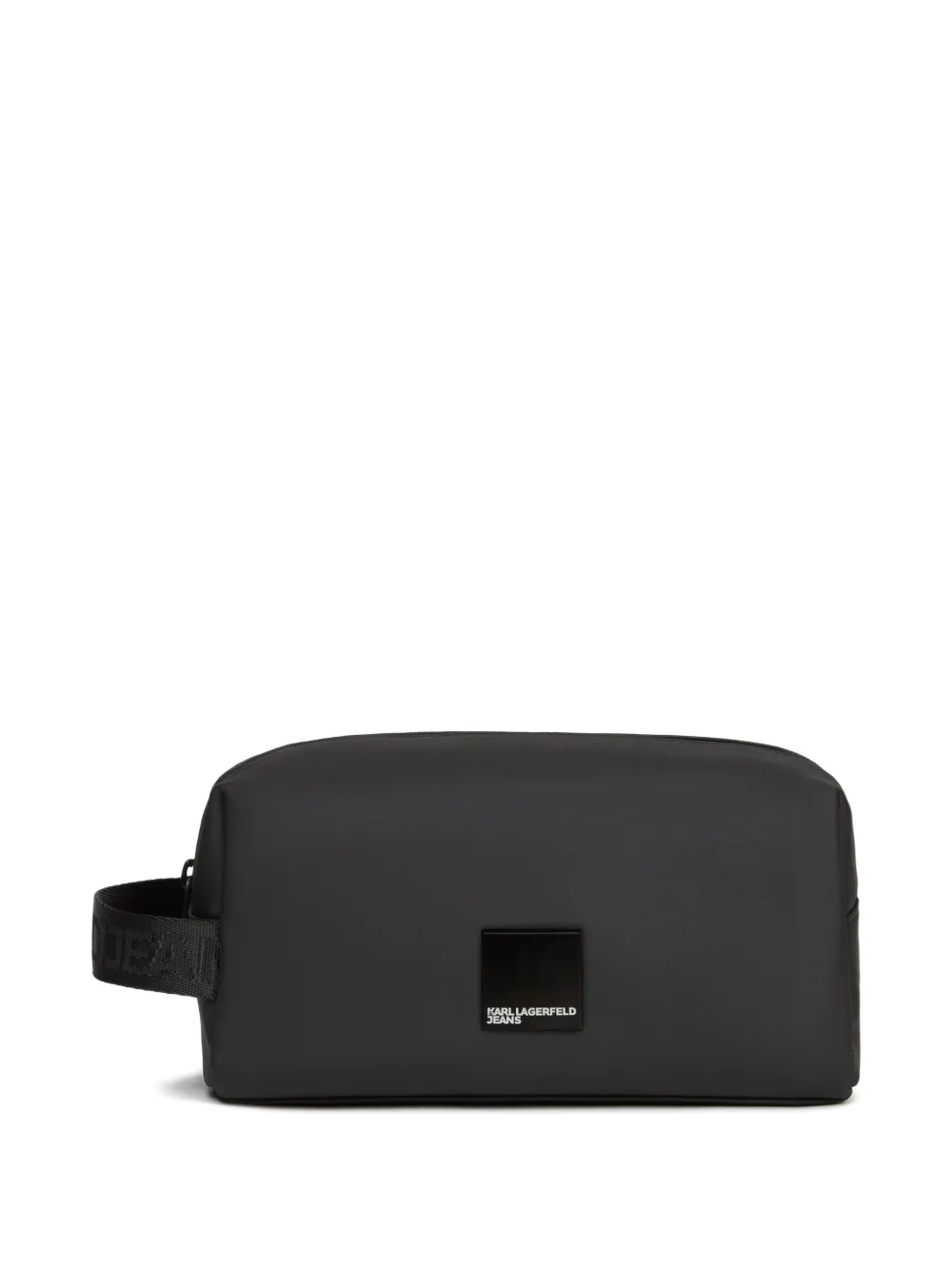 Karl Lagerfeld Jeans logo-plaque wash bag - Schwarz
