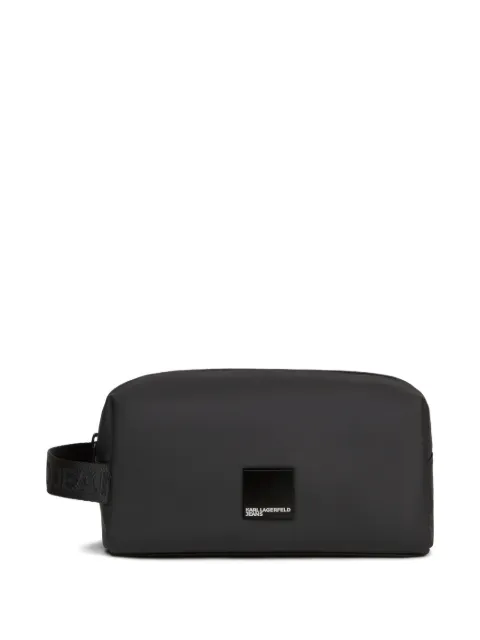 Karl Lagerfeld Jeans logo-plaque wash bag