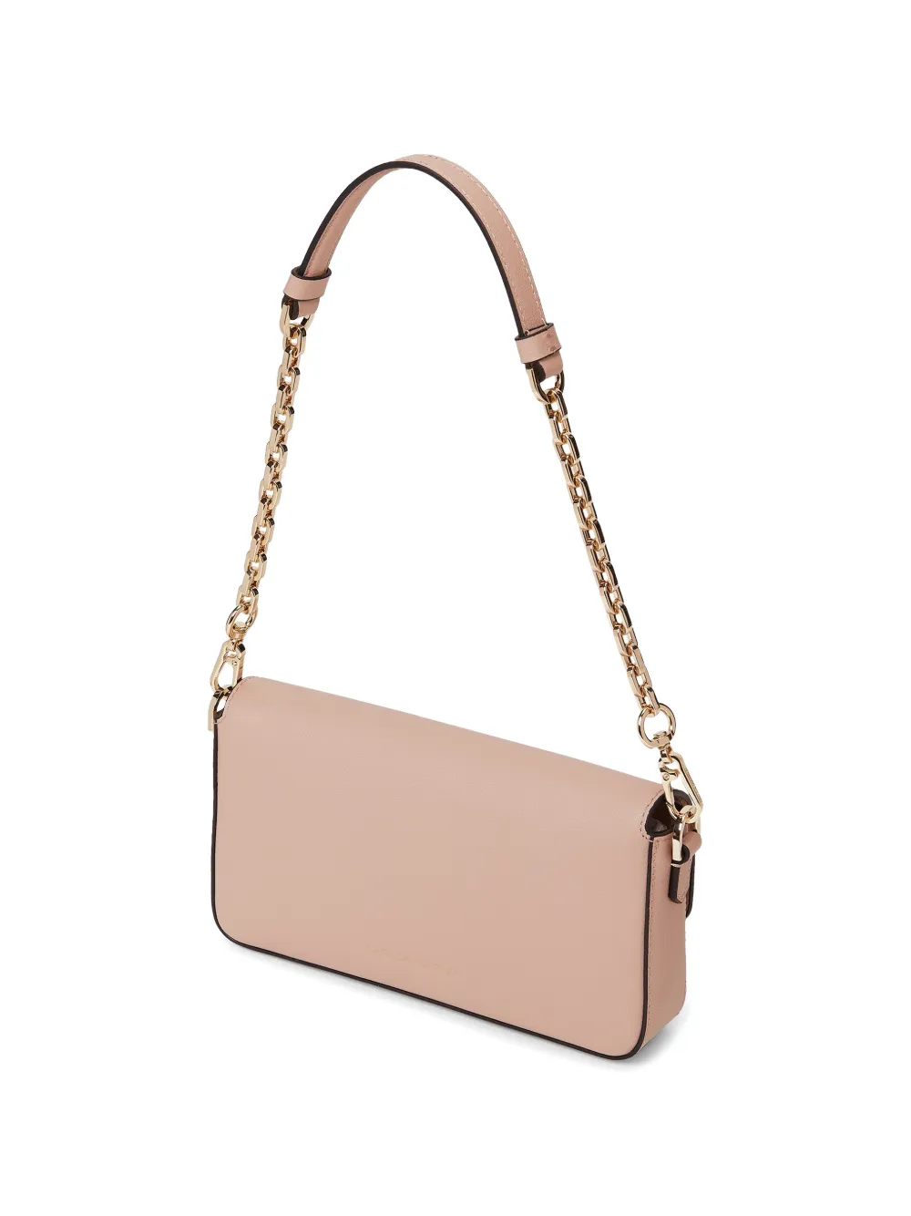 Karl Lagerfeld Kleine K Signature leren schoudertas met ketting Roze