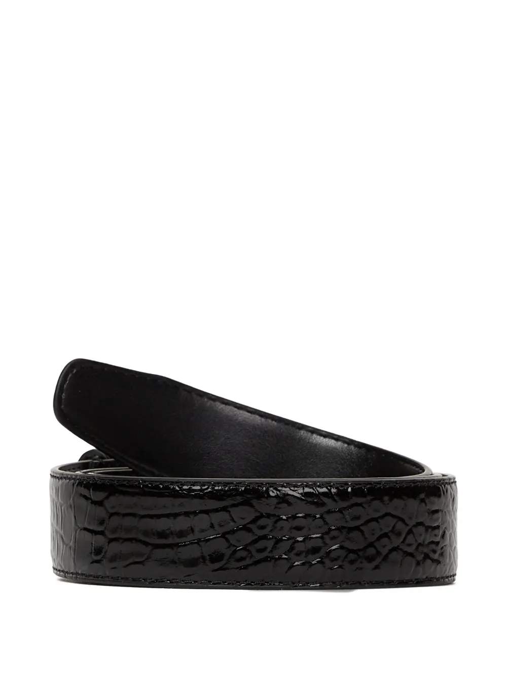 Karl Lagerfeld Jeans Riem met krokodillen-reliëf Zwart