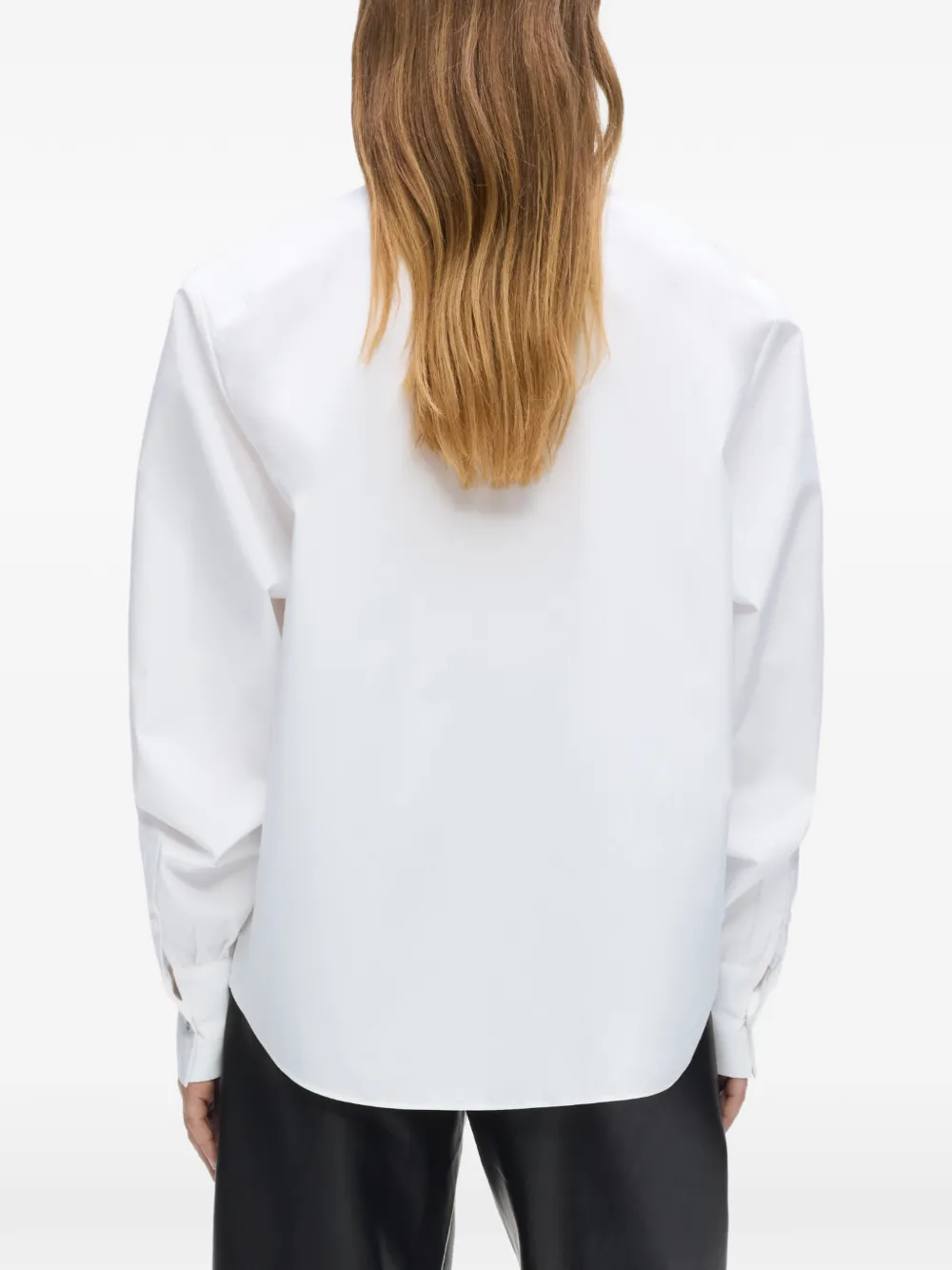Karl Lagerfeld Popeline blouse met wijde mouwen Wit