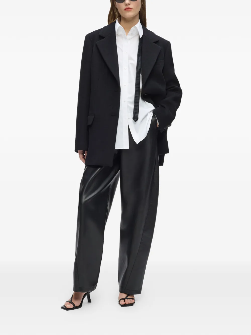 Karl Lagerfeld Popeline blouse met wijde mouwen Wit