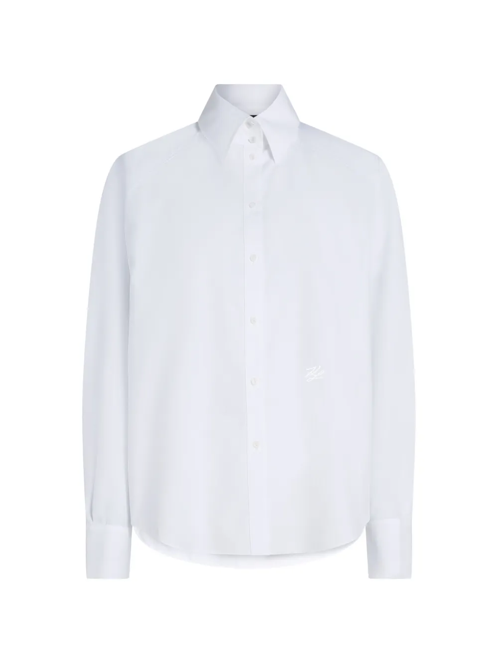 Karl Lagerfeld volume-sleeve poplin shirt - Bianco