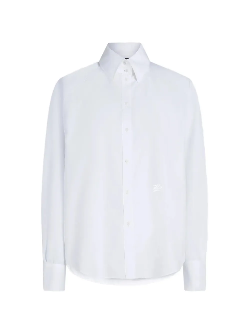 Karl Lagerfeld Popeline blouse met wijde mouwen Wit