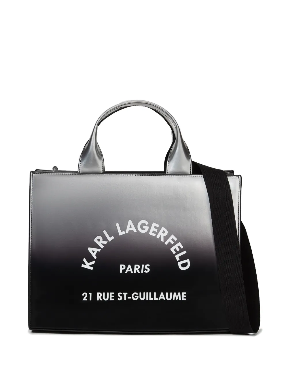 Karl Lagerfeld Rue St-Guillaume dégradé tote bag - Silber