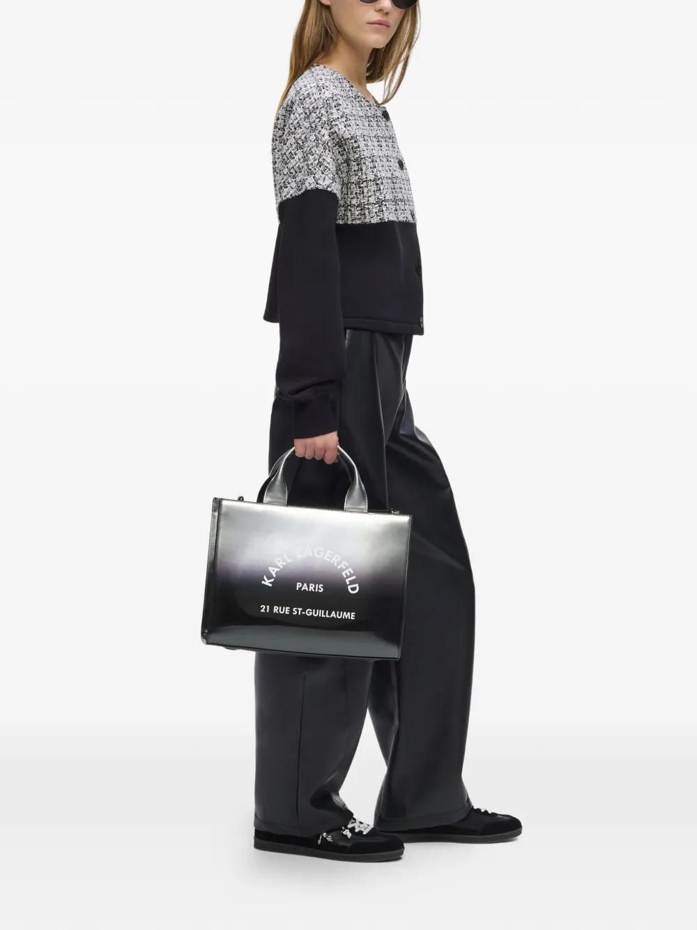 Karl Lagerfeld Medium Rue St-Guillaume dégradé shopper Zilver