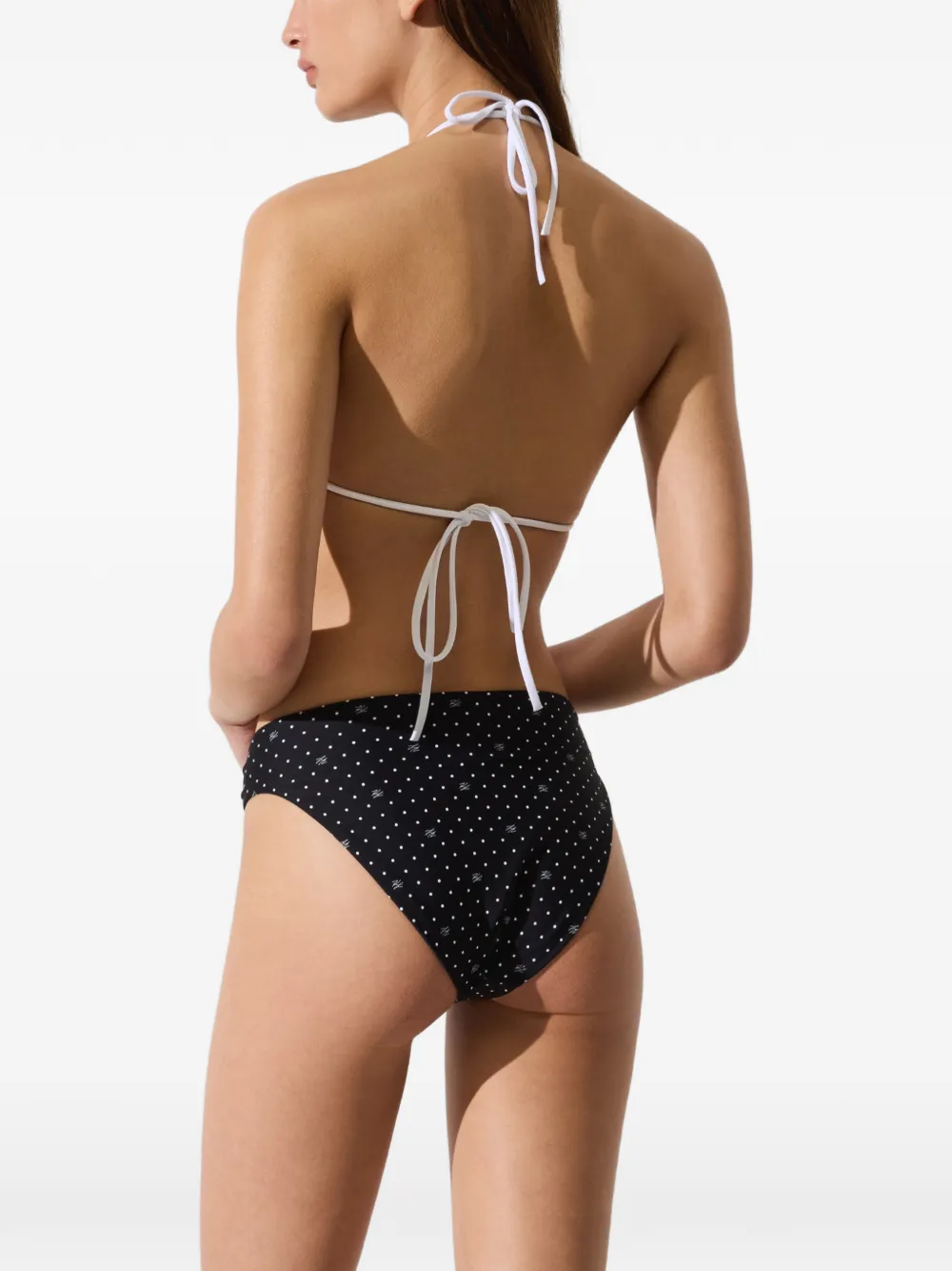 Karl Lagerfeld Triangel bikinitop met stippen Zwart