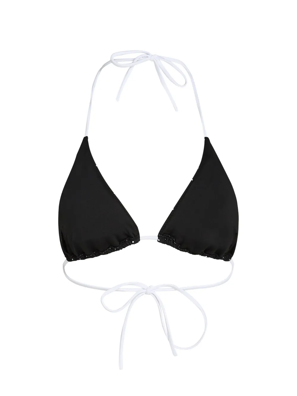 Karl Lagerfeld Triangel bikinitop met stippen Zwart
