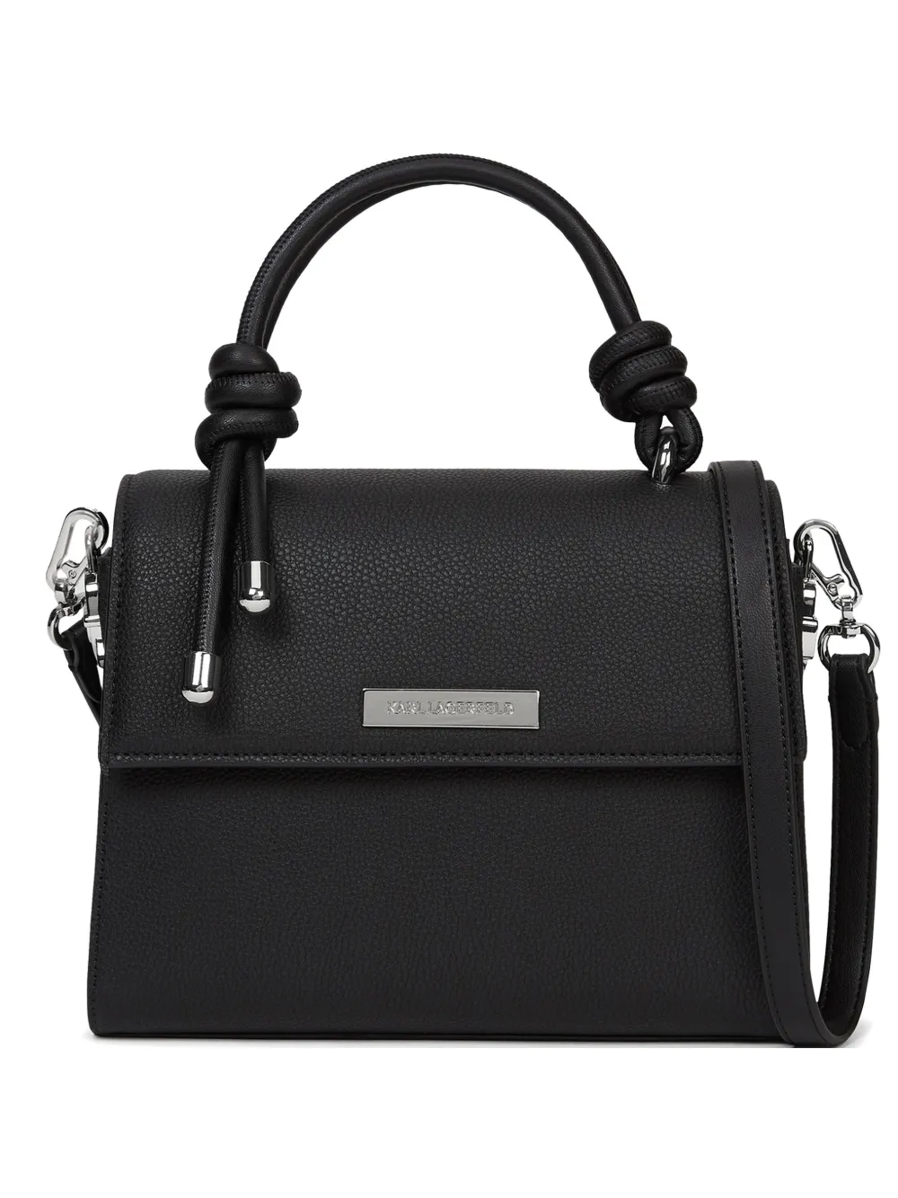 Karl Lagerfeld Ikon pebble knots crossbody bag - Nero