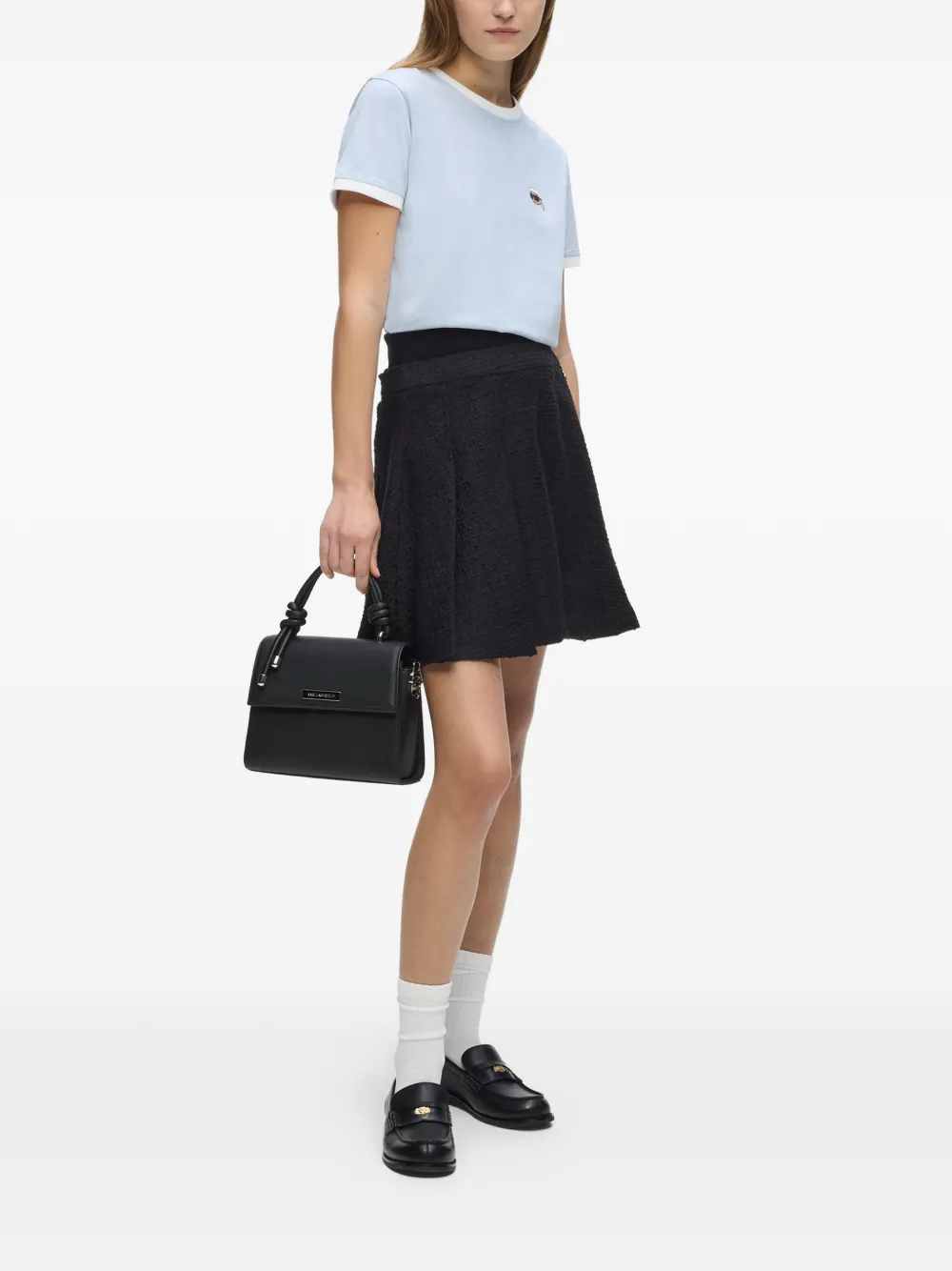 Karl Lagerfeld Ikon Pebble Knots crossbodytas Zwart