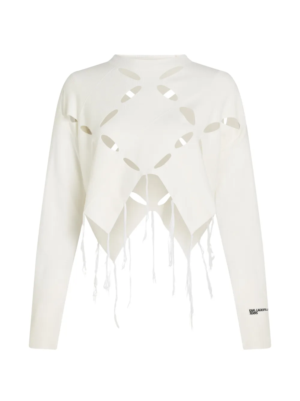 Karl Lagerfeld Jeans Pullover mit Cut-Out - Nude