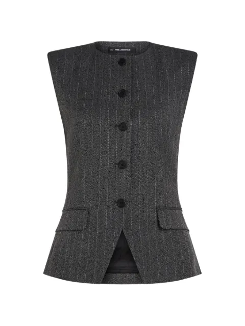 Karl Lagerfeld chaleco de vestir con estampado de rayas diplomáticas