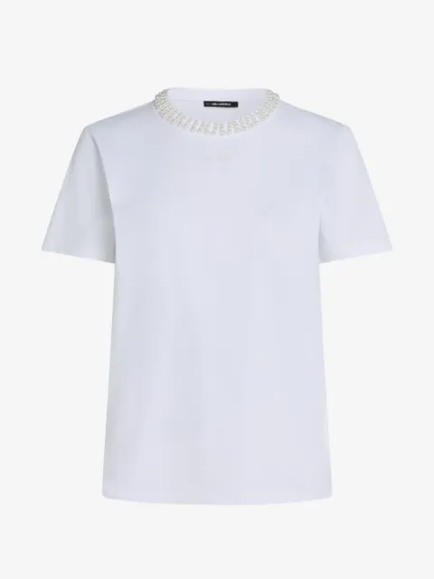 Karl Lagerfeld パールディテール Tシャツ