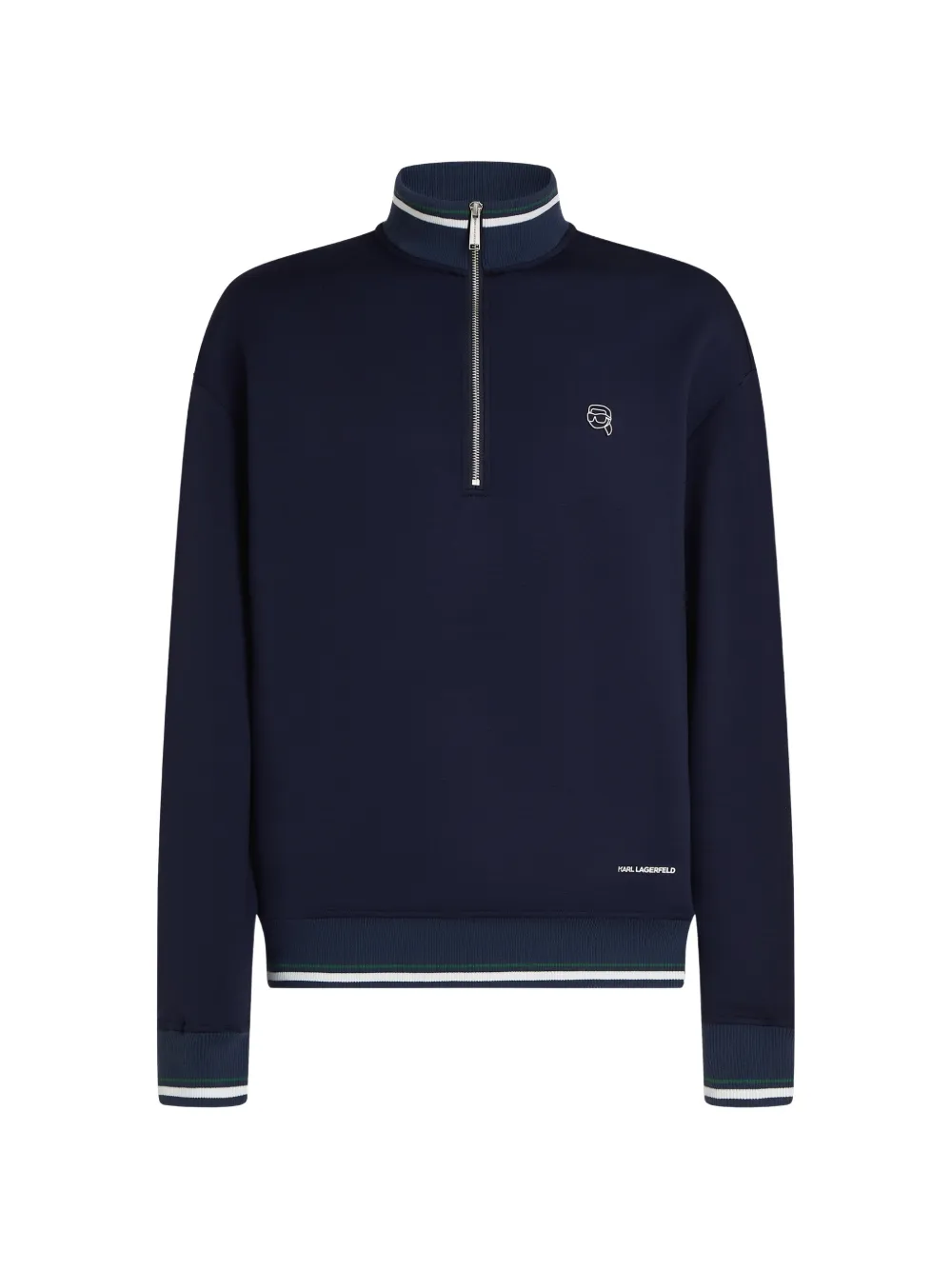 Karl Lagerfeld Sweatshirt mit Reißverschluss - Blau