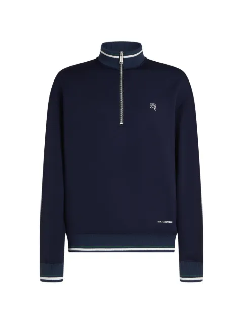 Karl Lagerfeld Felpa con zip parziale