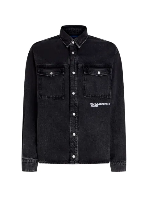 Karl Lagerfeld Jeans logo-print shirt jacket