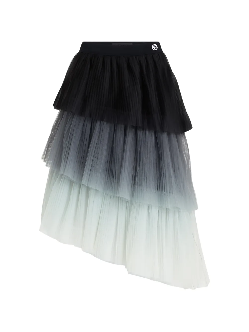 Karl Lagerfeld asymmetric tiered midi skirt - Nero