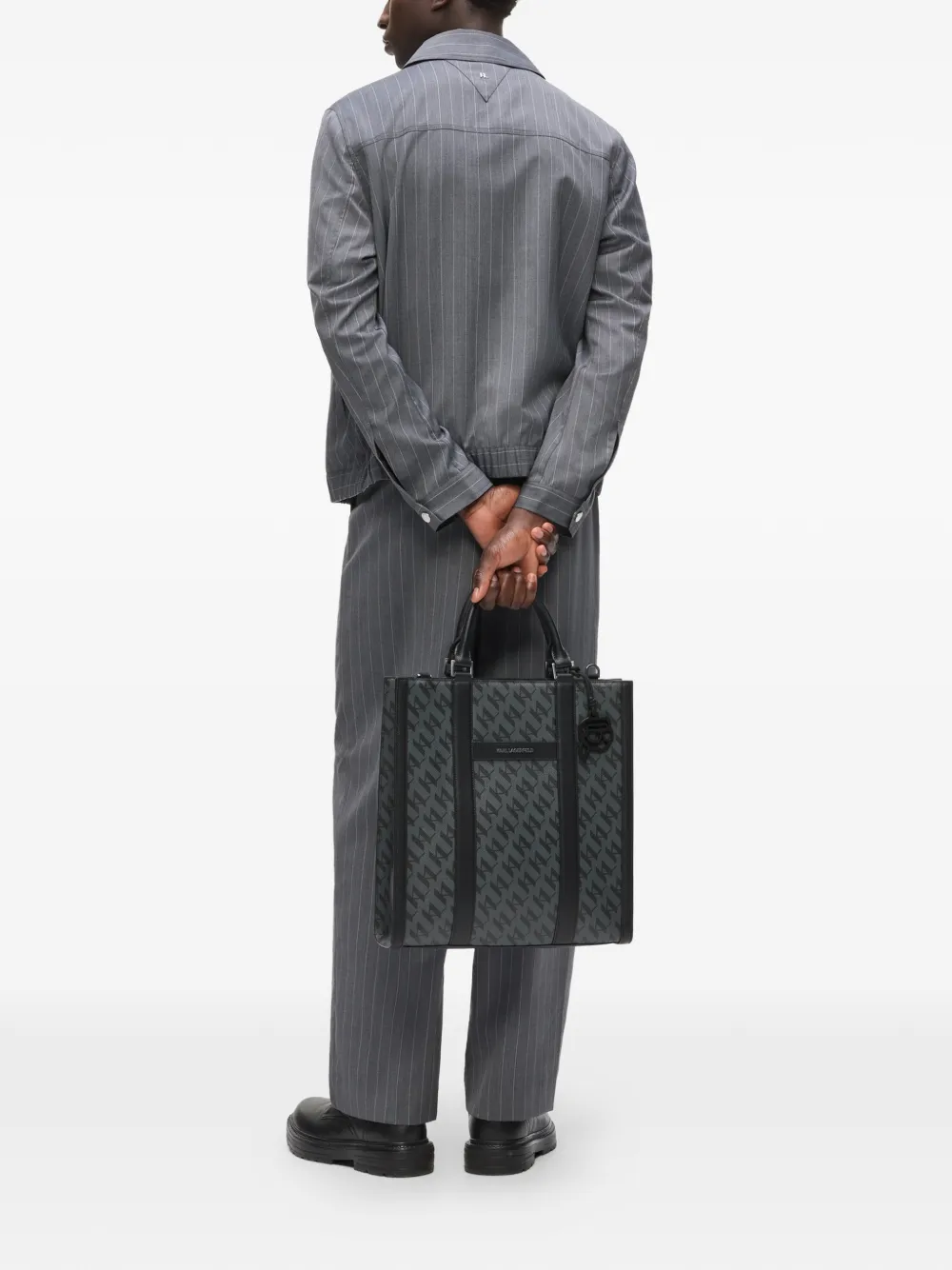 Karl Lagerfeld Ikon shopper met monogram Zwart