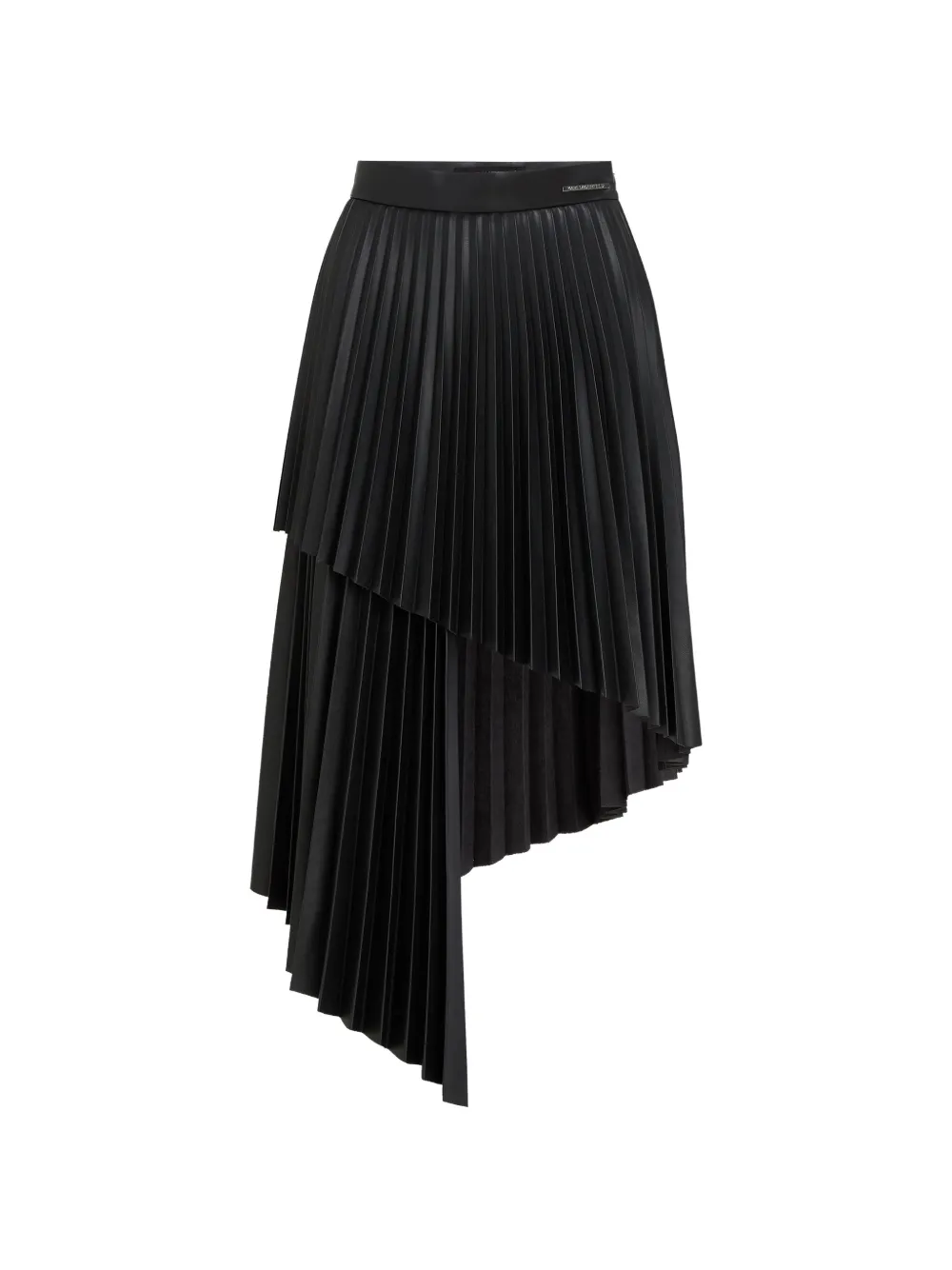 Karl Lagerfeld pleated asymmetric midi skirt - Nero