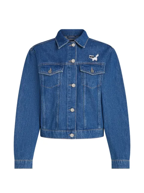 Karl Lagerfeld Ikon cat-motif denim jacket