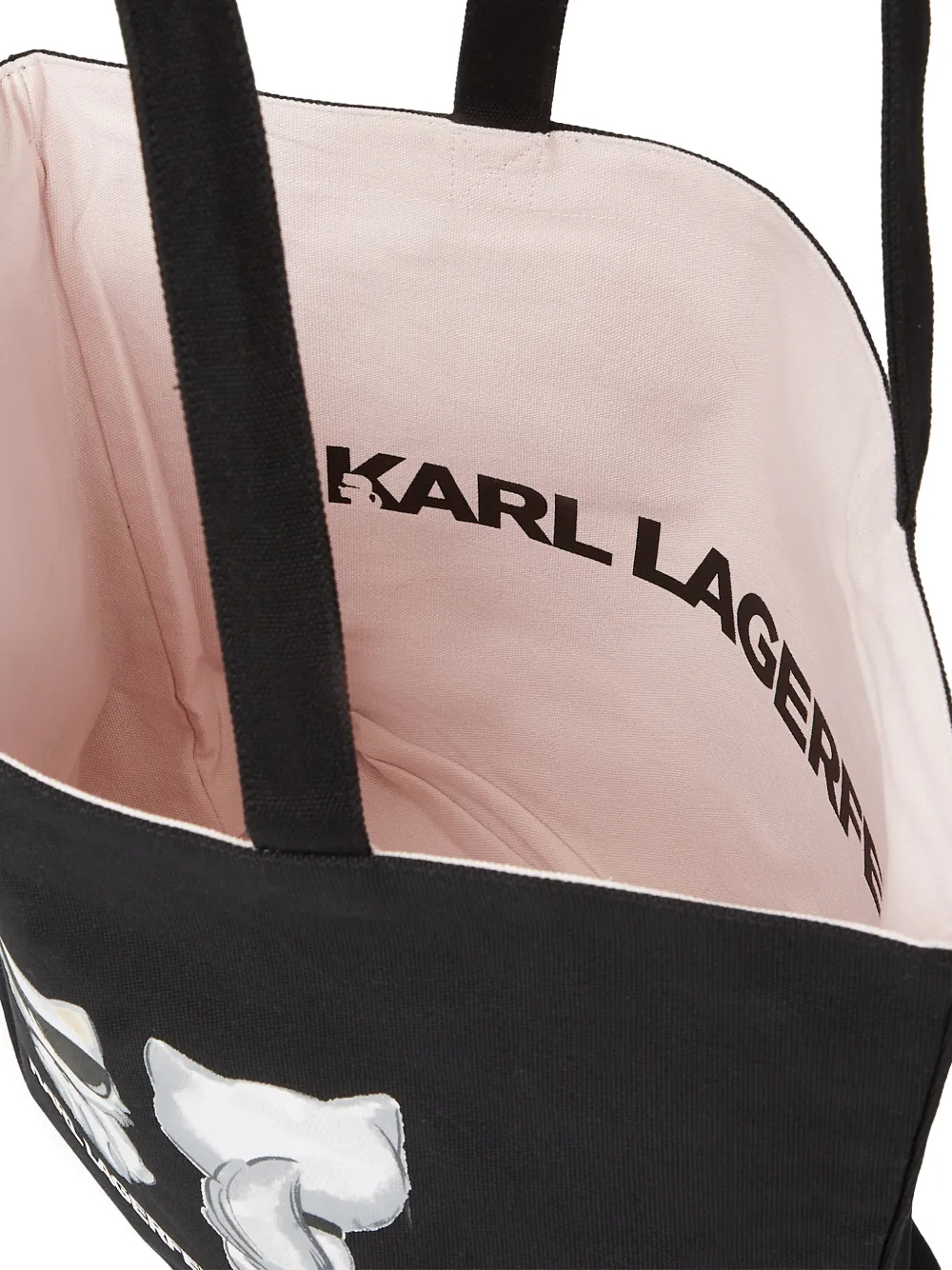 Karl Lagerfeld Ikon Choupette omkeerbare shopper Zwart